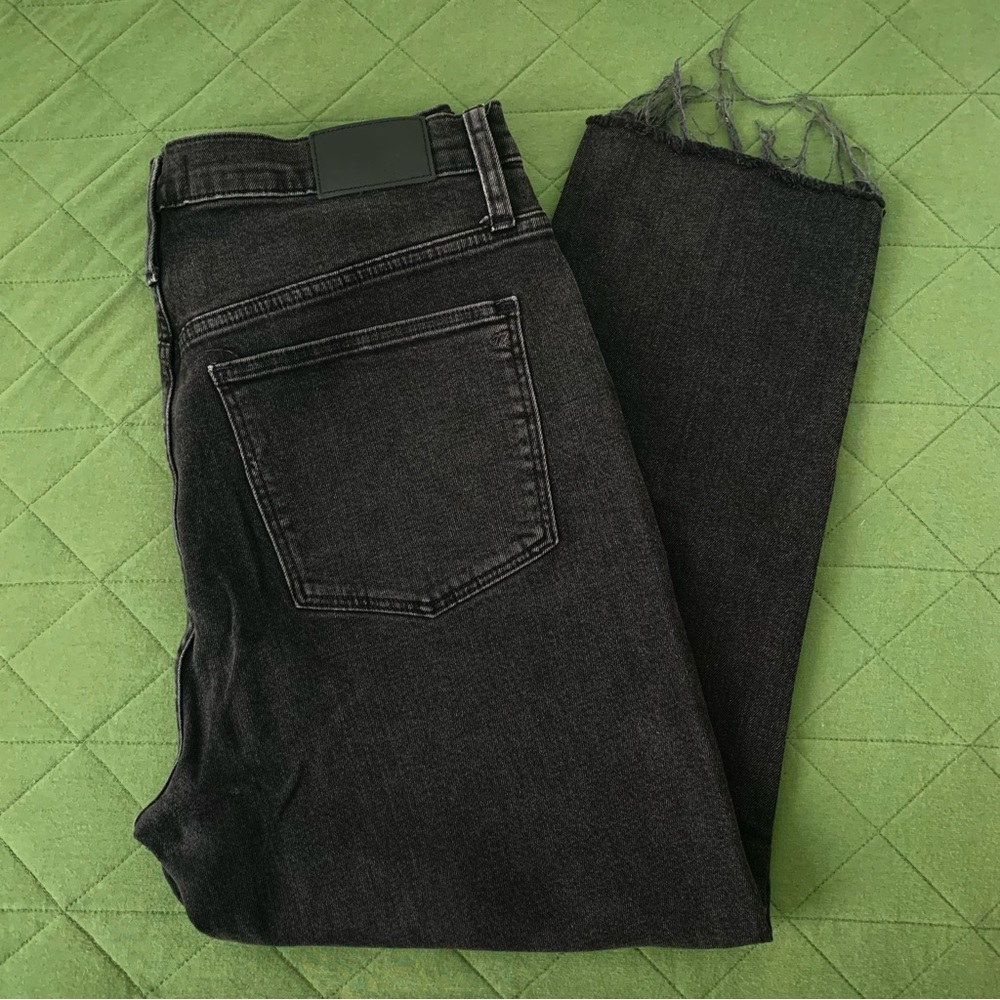 Madewell Black High-Rise Slim Crop Boyjean Size 31